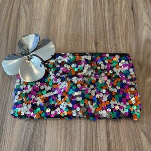 MAC Cosmetics Multicolor Sequin Cosmetic Clutch